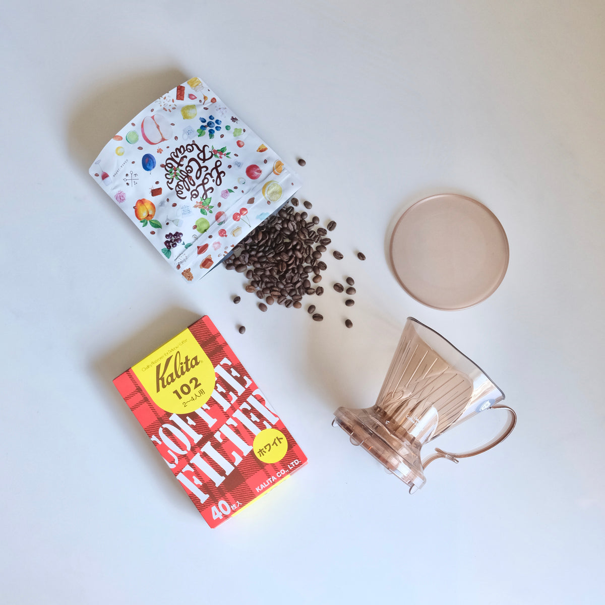 【Beginning SET】CLEVER Dripper S & Kalita filter & 50g Powder beans