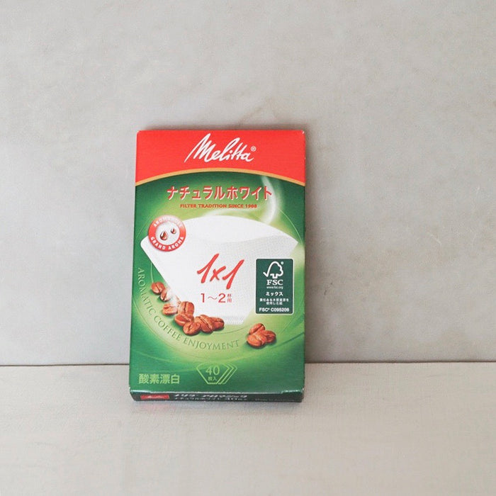 Melitta Coffee Filter Paper natural white 1×1 40 paper