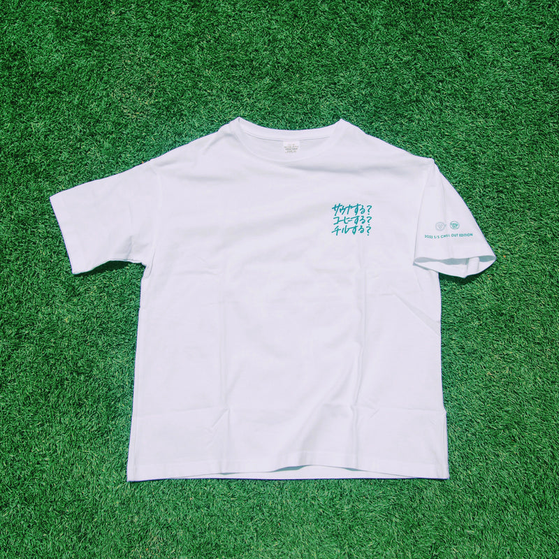 CHILL OUTモデル コーヒーサウナーズTシャツ WHITE Limited edition