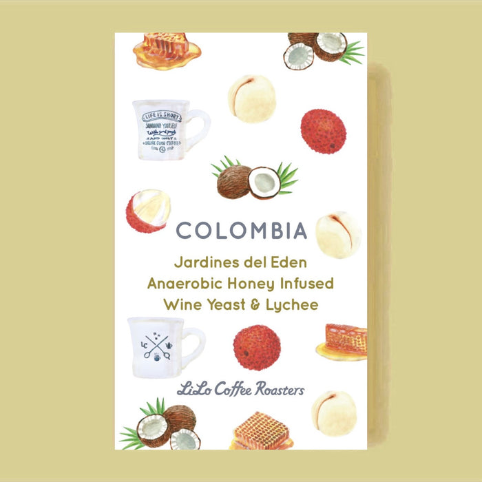 COLOMBIA Jardines del Eden Anaerobic Honey Infused Wine yeast & Lychee