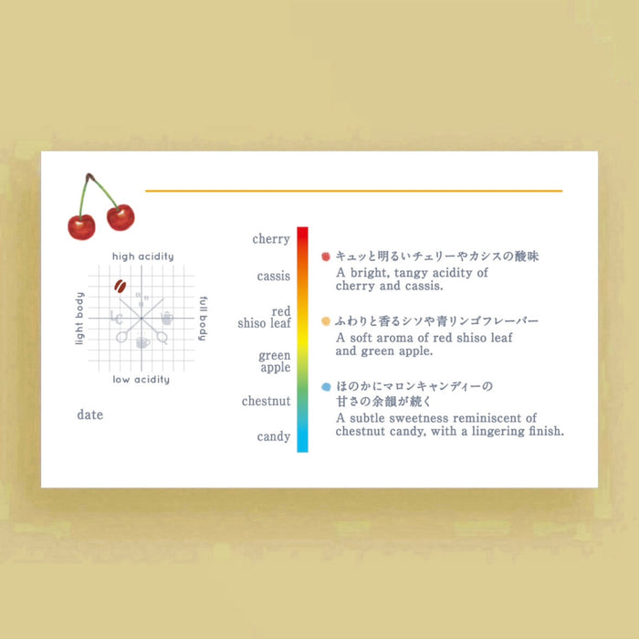 【喫茶】RWANDA "Best of Rwanda" Tropic Coffee Honey
