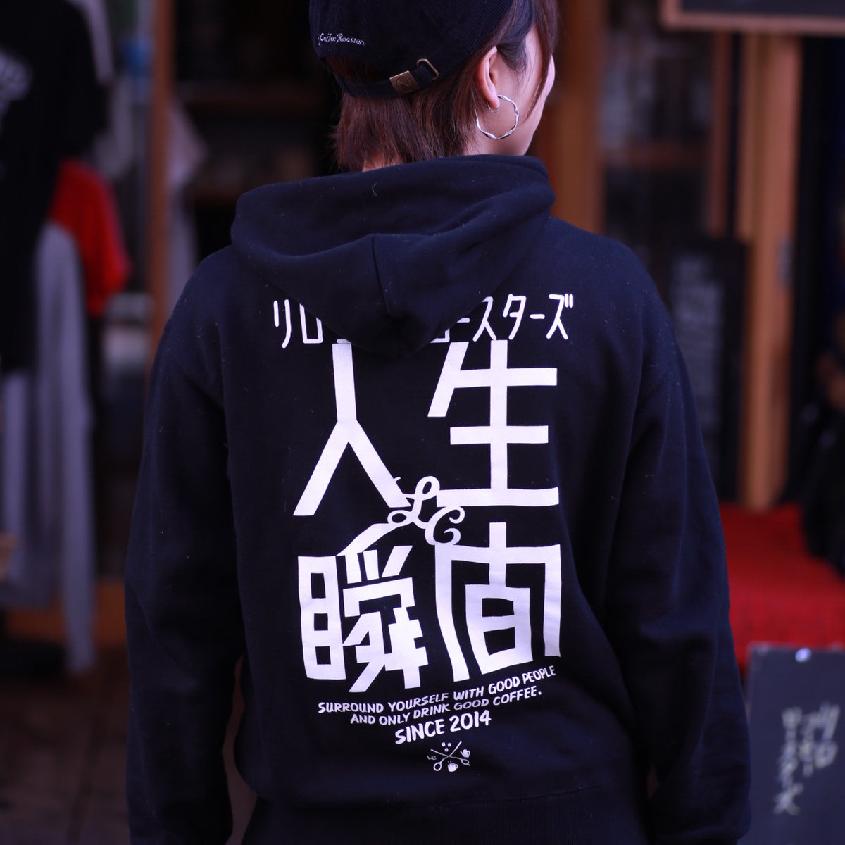 LCR Original Hoodie(back print 人生瞬間・Black)